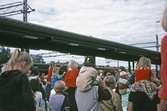Besökare under invgingen av resecentrum, 1999