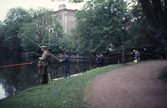 Fisketävling i Svartån vid Lars Bohms udde, 1980