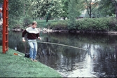 Fisketävling i Svartån vid Vadköping, 1983