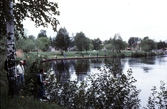 Fisketävling i Svartån vid slussen, 1983