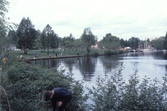 Fisketävling i Svartån vid slussen, 1983