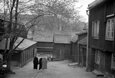 Gårdsinteriör på Drottninggatan 1937