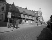 Korsningen Drottninggatan och Kyrkogårdsgatan, 1936