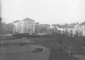 Gårdsinteriör västerut på Engelbrektsgatan, 1936