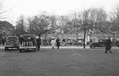 Parkering vid Saluhallarna vid Hamnplan, 1936