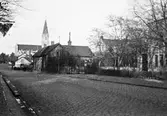 Storgatan norrut vid Marsfältets skola, 1935