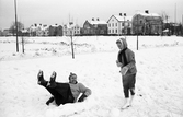 Skridskoåkare på Eyravallen, 1950-tal