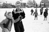 Skridskoåkning på Eyravallen, 1950-tal
