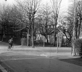 Sydvästra hörnet Skolgatan - Järnvägsgatan, 1937