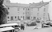 Gårdsinteriör, busstation Köpmangatan,  1937