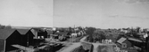 Panorama över del av bangården i Hallsberg, 1959