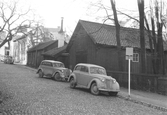 Parkering i backe på Bondegatan 1,3, 1953