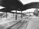 Centralstation med gångbro i fonden, 1930-tal