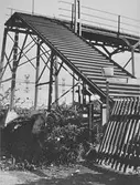 Rivning av gångbron vid Centralstation, 1937