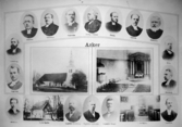 Bildmontage över präster i Asker, 1950-tal