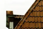 Takdetalj på Lundmarkska villan, ca 1985
