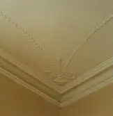 Takdekoration i Lundmarkska villan, ca 1985