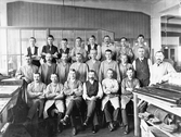 Arbetare på AB J. Pehrson & Co skofabrik, 1916