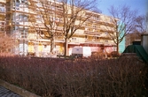 Byggställningar vid upprustning av Markbacken, 2001