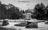 Örebro slotts kanoner riktade mot Strömparterren, 1900