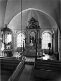 Attmar kyrka. Byggmästare Daniel Hagman. Vitputsad utan torn. Klockstapel ombyggd 1811. Predikstol av Johan Edler från 1828. 