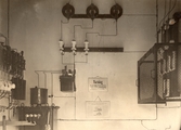 Porslinssäkringar och brytare på fördelningsstationen, 1930-tal
