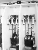 Högspänningsbrytare på fördelningsstationen, 1940-tal