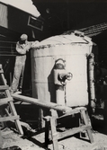 Arbetare vid rökgasångpanna, 1949