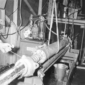 Skarvning av oljefylld högspänningskabel, 1965