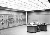 Nybyggd driftcentral på elverket, augusti 1954