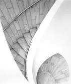 Spiraltrappa i nya kontorshuset, 1970