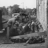 Kabelarbete på Vasagatan, 1951