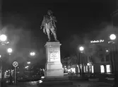 Engelbrektsstatyn med nattbelysning, 1965