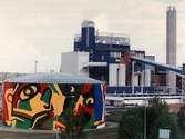 Den färdigmålade oljetanken vid Åbyverket, 1999