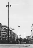 Gatubelysning vid Rudbeckstunneln, 1970-tal