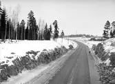 Ny infart med bergskärning, 1960-tal