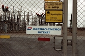 Varningsskyltar vid Kraftvärmeverket, 1990-tal