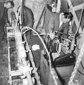 Skarvning av oljefylld högspänningskabel, 1965