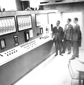 Kontrollrum vid spaltgasverket, 1960-tal
