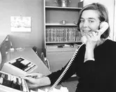Växeltelefonist vid Åbyverket, ca 1975