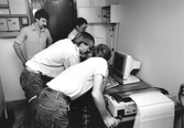 Kabelkontroll på driftkontoret, 1980-tal