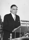 Talare vid Elverkets 50-årsjubileum, 1958-01-02