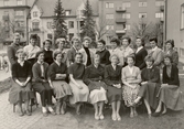 Skolklass på flickläroverket, 1950-tal