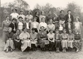 Skolklass på flickläroverket, 1950-tal