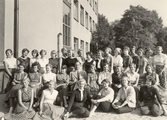 Skolklass på flickläroverket, 1950-tal