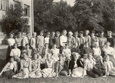 Skolklass på flickläroverket, 1950-tal