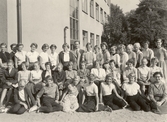 Skolklass på flickläroverket, 1950-tal