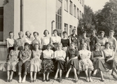 Skolklass på flickläroverket, 1950-tal