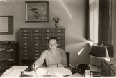 Rektor Gerda Rydell på flickläroverket, 1950-tal