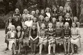 Skolklass på flickläroverket, 1950-tal